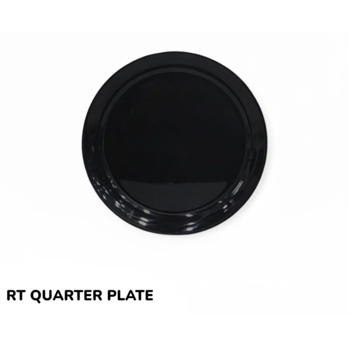 Double Glazed Melamine Quarter Plate 7.5 inch in Black Color