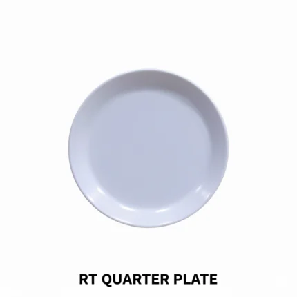 Double Glazed Melamine Quarter Plate 7.5 inch in White Color