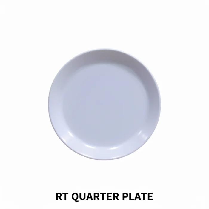 Double Glazed Melamine Quarter Plate 7.5 inch in White Color