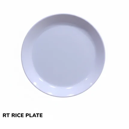 Double Glazed Melamine Rice Plate 10 inch in White Color