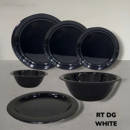 Melamine Double Glazed Loose Dining Item Range in Black Color