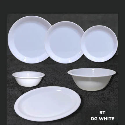 Melamine Double Glazed Loose Dining Item Range in White Color