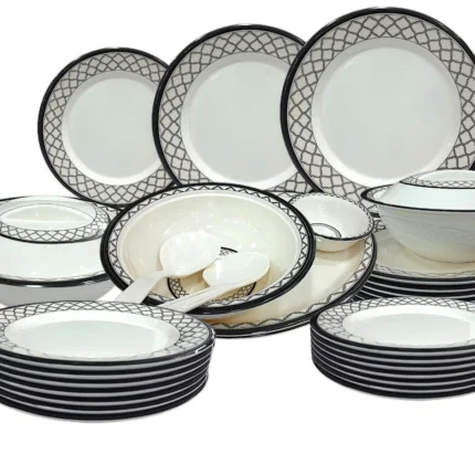 melamine double glazed printed dinner set for dining and serving
