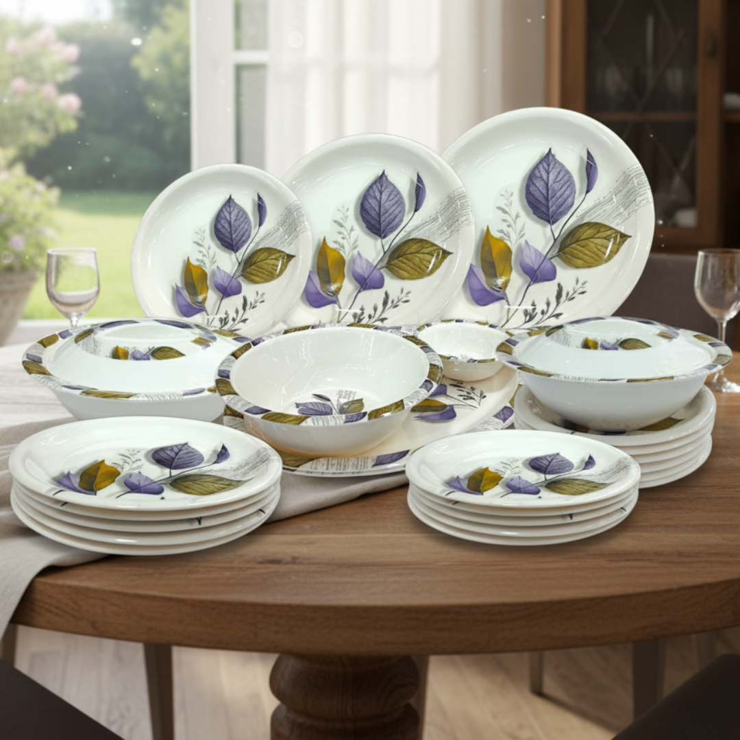 Printed Melamine Double Glazed Dinner Set For 4 Person, 6 Person and 8 Person Serving