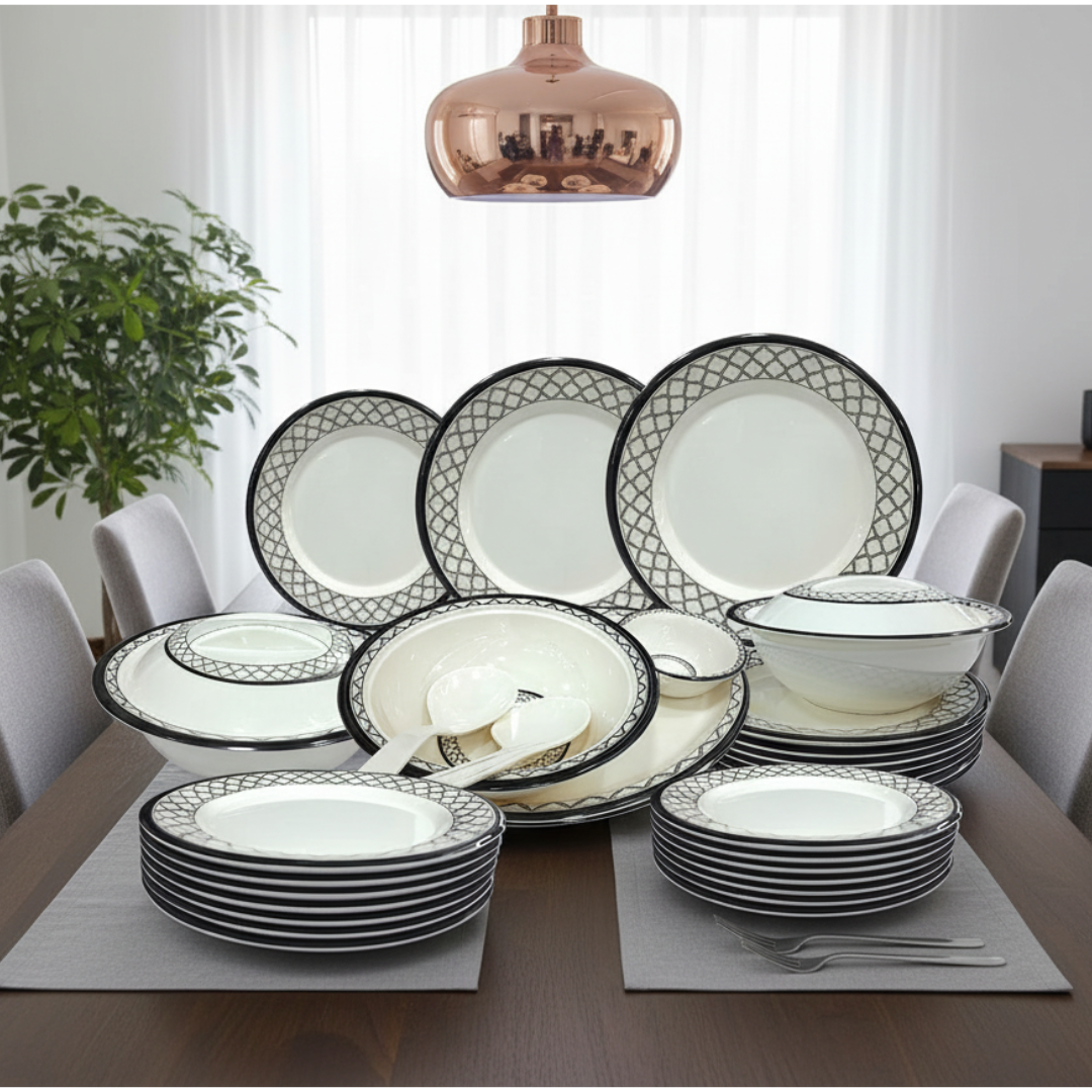 Printed Melamine Double Glazed Dinner Set For 4 Person, 6 Person and 8 Person Serving