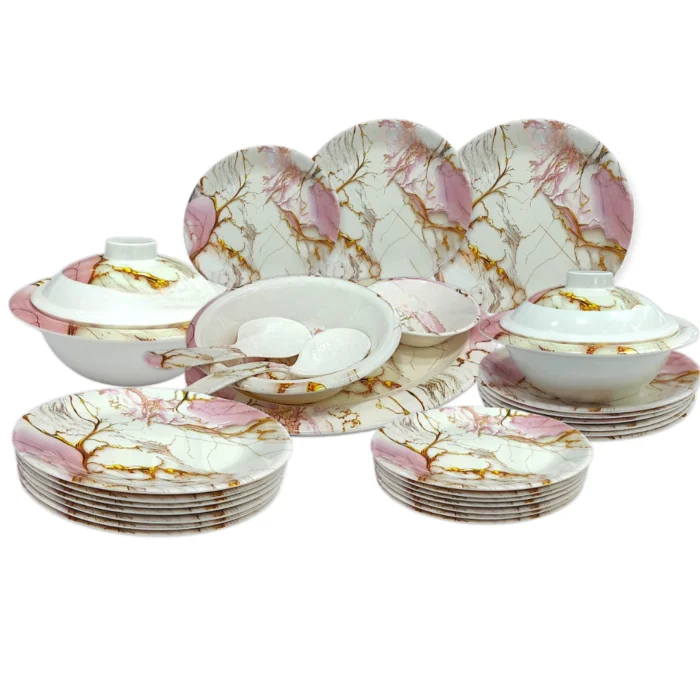 Printed Melamine Double Glazed Dinner Set For 4 Person, 6 Person and 8 Person Serving