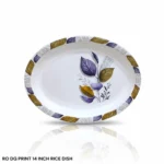 Melamine Printed Double Glazed Rice Dish For Dining