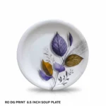 Melamine Printed Double Glazed Soup Plate 8.5 inch For Dining
