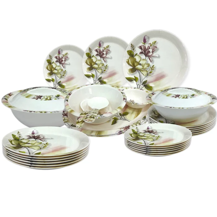 Printed Melamine Double Glazed Dinner Set For 4 Person, 6 Person and 8 Person Serving