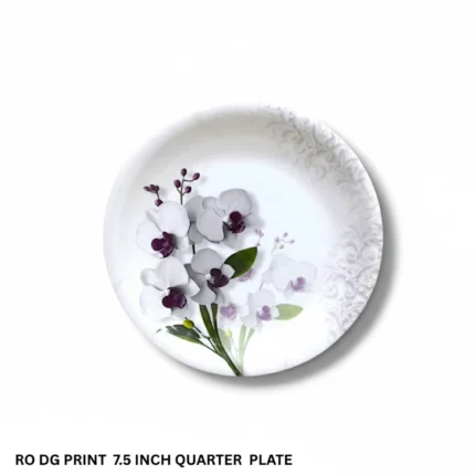 Printed Melamine Double Glazed 7.5 inch Quarter Plate For Dining