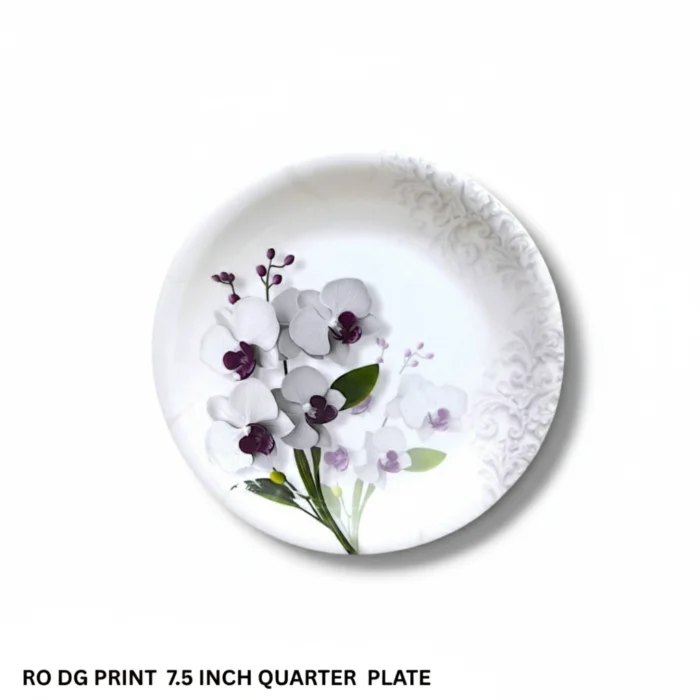Printed Melamine Double Glazed 7.5 inch Quarter Plate For Dining