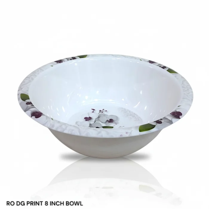 Printed Melamine Double Glazed 8 inch Bowl For Dining