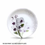 Printed Melamine Double Glazed 8.5 inch Soup Plate For Dining