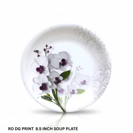 Printed Melamine Double Glazed 8.5 inch Soup Plate For Dining