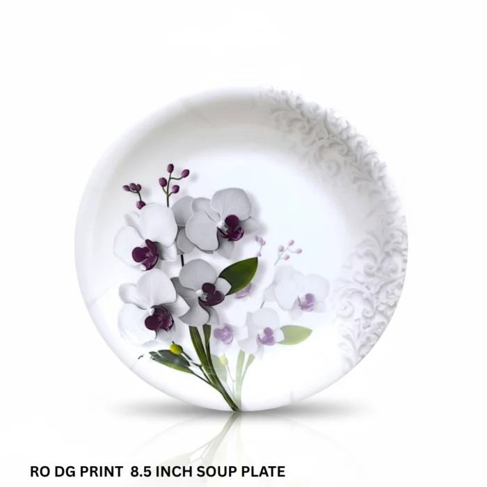 Printed Melamine Double Glazed 8.5 inch Soup Plate For Dining