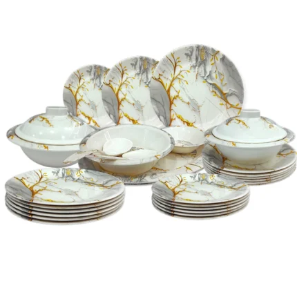 Printed Melamine Double Glazed Dinner Set For 4 Person, 6 Person and 8 Person Serving