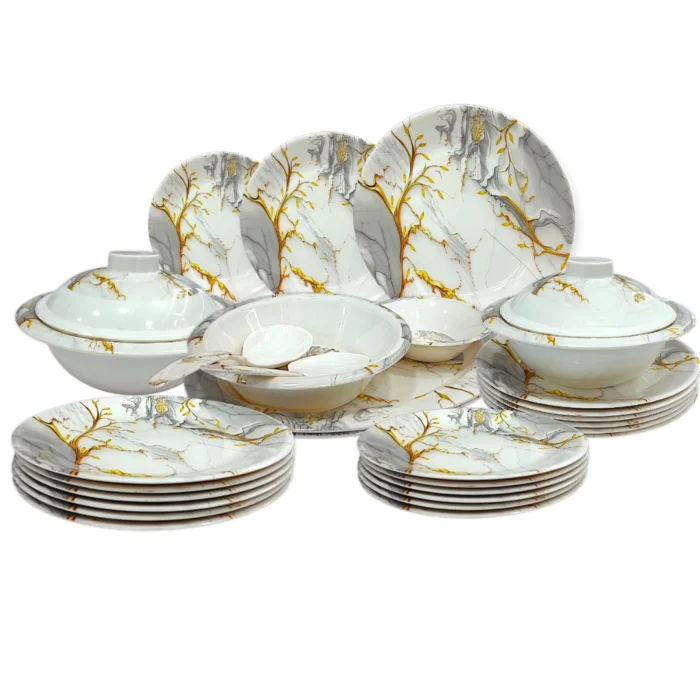 Printed Melamine Double Glazed Dinner Set For 4 Person, 6 Person and 8 Person Serving