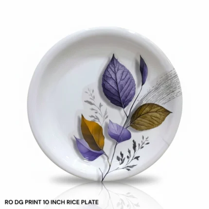 Printed Melamine Double Glazed RIce Plate 10 inch For Dining