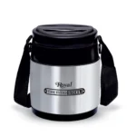 Royal Thermo-Steel Food Carrier Legend-3 in Grey Color