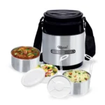 Royal Thermo-Steel Food Carrier Legend-3 in Grey Color