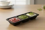 melamine saucer divider in black color