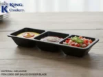 melamine saucer divider in black color