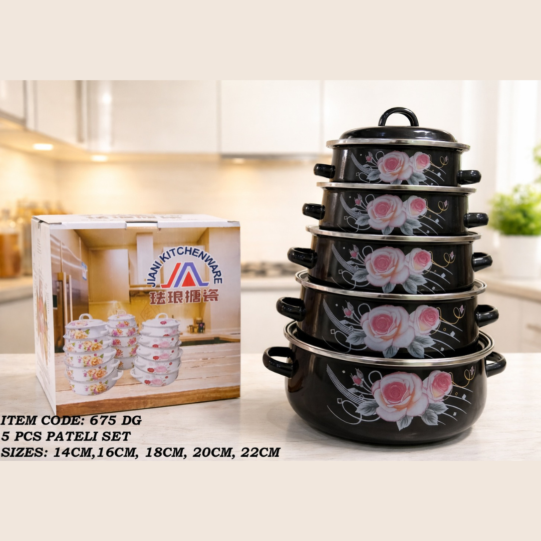 Reoona Enamel 5 Pcs Pateli Set