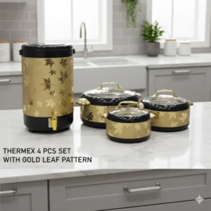 Thermex 4 Piece Gift Set with Gold Leaf Pattern