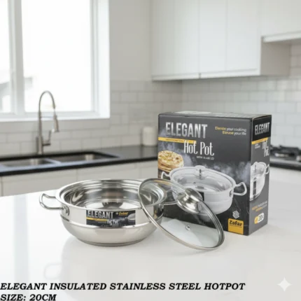 Elegant Insulated Stainless Steel Hotpot 20 cm