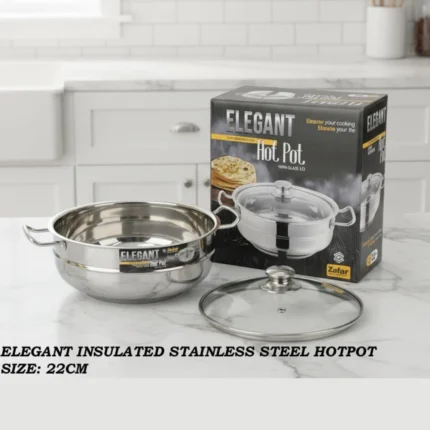 Elegant Insulated Stainless Steel Hotpot 22 cm