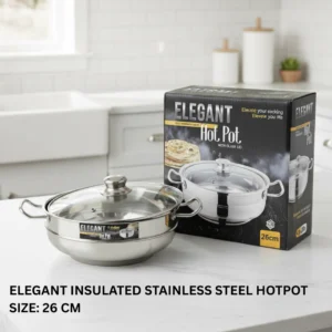Elegant Insulated Stainless Steel Hotpot 26 cm