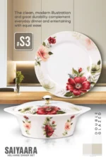 printed double glazed melamine dinner set for 8 person