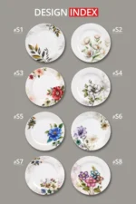 printed double glazed melamine dinner set for 8 person