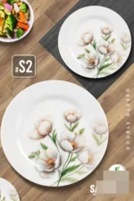 printed double glazed melamine dinner set for 8 person