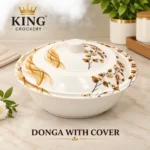 Golden Floral Leaf Printed Melamine Double Glazed Loose Range - Image 8
