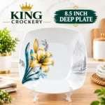 Square Printed Melamine Double Glaze Dinner Set - Image 5