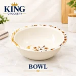 Golden Floral Leaf Printed Melamine Double Glazed Loose Range - Image 7