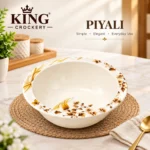 Golden Floral Leaf Printed Melamine Double Glazed Loose Range - Image 6