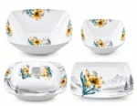Square Printed Melamine Double Glaze Dinner Set - Image 3