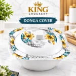 Square Printed Melamine Double Glaze Dinner Set - Image 9