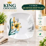 Square Printed Melamine Double Glaze Dinner Set - Image 6