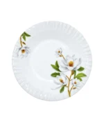 White Blossom Printed Melamine Double Glaze 9 Inch Deep Plate